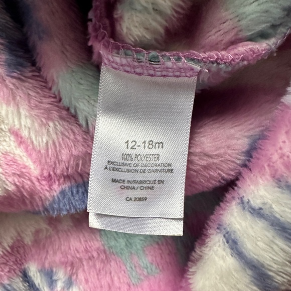 Hatley Soft Pink Elephant Fuzzy Fleece Hooded Bundler One Piece 12-18 months - Picture 5 of 11